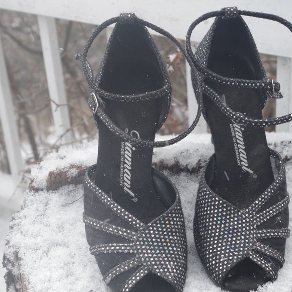Diamant Sparkly Dance  Heels Made In Germany - Picture 1 of 5